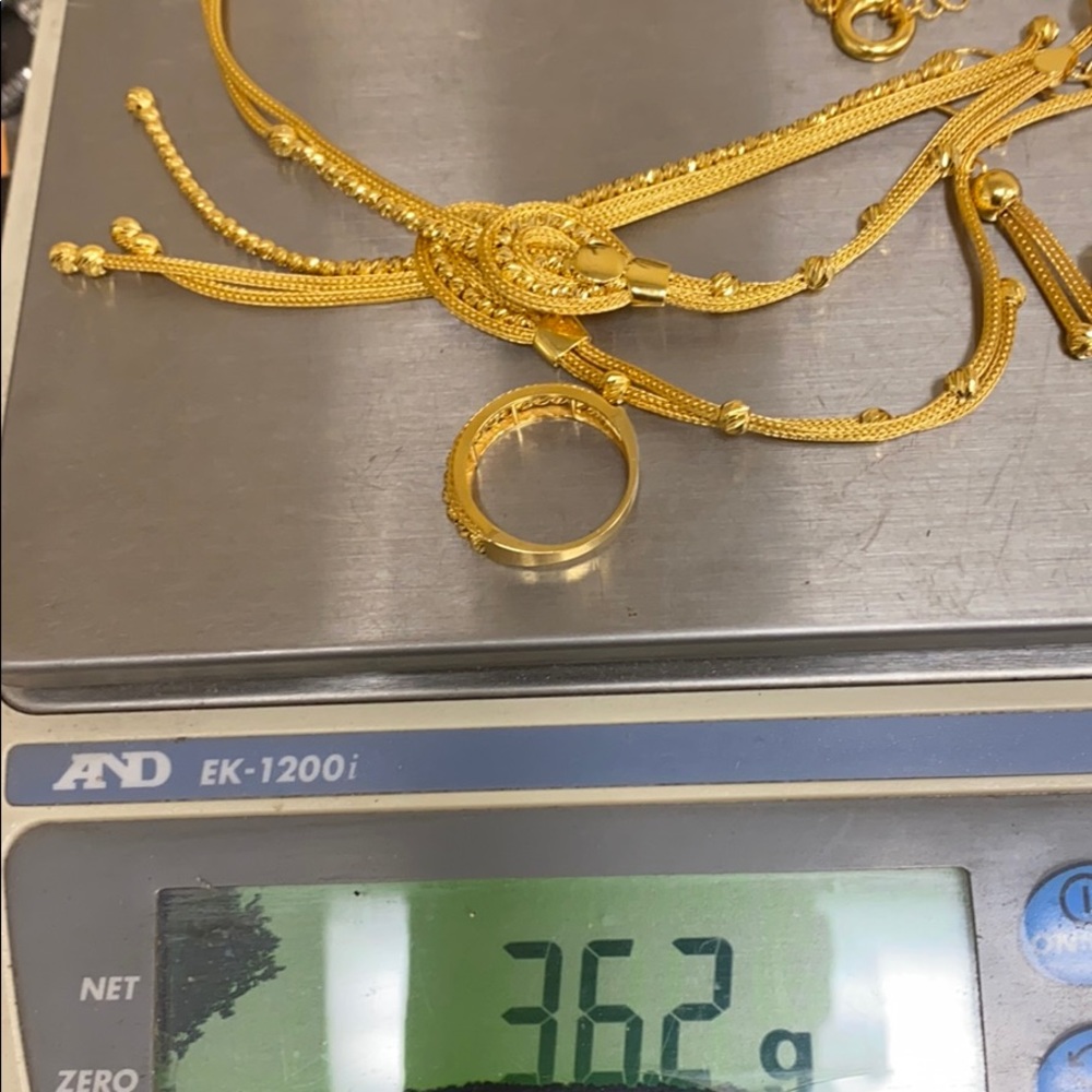 NEW 21K Solid Gold Set - Picture 7 of 7